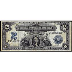 1899 $2 Mini-Porthole Silver Certificate Note