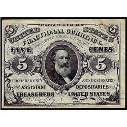 March 3, 1863 Third Issue Five Cent Fractional Currency Note