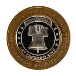 .999 Silver McCarran International Airport $10 Casino Limited Edition Gaming Token