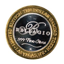 .999 Silver Bellagio Las Vegas, NV $10 Casino Limited Edition Gaming Token