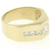 Image 5 : Men's 18K Yellow Gold 1.01 ctw Round Brilliant Cut Solitaire Diamond Band Ring