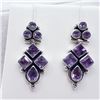 Image 2 : Silver Amethyst Earrings (~weight 8g), Suggested Retail Value $300 (Estimated Selling Price from $45