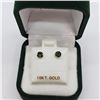 Image 1 : 10K Yellow Gold 2 In 1 Green Tourmaline And Fresh Water Pearl (4Mm) Earrings, Made in Canada, Sugges