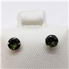 Image 2 : 10K Yellow Gold 2 In 1 Green Tourmaline And Fresh Water Pearl (4Mm) Earrings, Made in Canada, Sugges