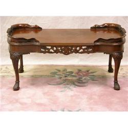 19th Century Carved mahogany coffee table