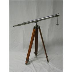 Telescope on wooden tripod, Unattributed