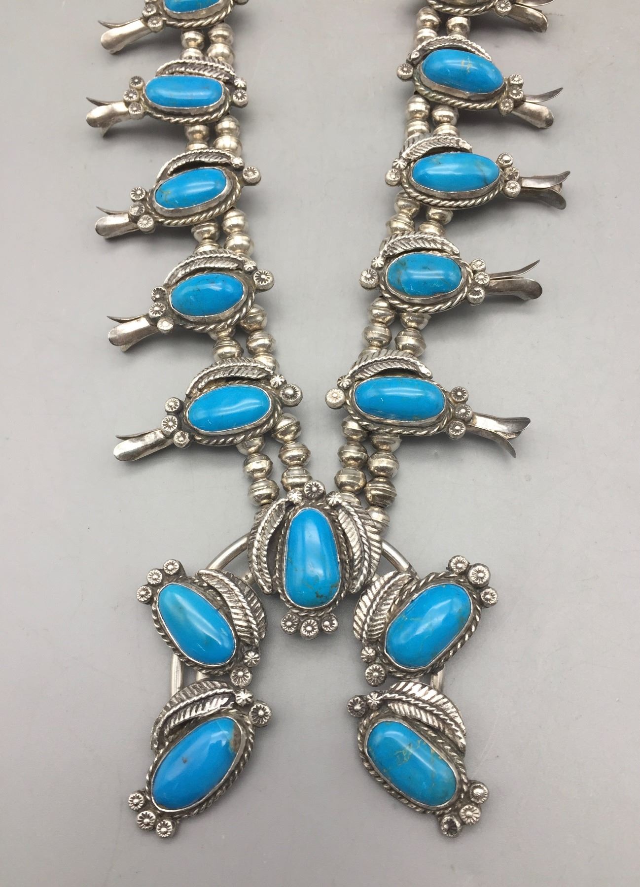 Squash blossom necklace sterling silver Clearance