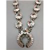 Image 1 : Vintage Zuni Inlay Squash Blossom Style Necklace