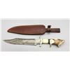 Image 1 : Bowie Style Knife with Antler Handle