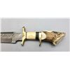 Image 4 : Bowie Style Knife with Antler Handle