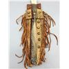 Image 3 : Bone Handled Knife with Fringed Sheath