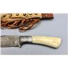Image 5 : Bone Handled Knife with Fringed Sheath