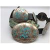 Image 2 : Vintage Inlay Sterling Silver Concho Belt