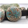 Image 5 : Vintage Inlay Sterling Silver Concho Belt