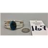 Image 9 : Sterling Silver and Turquoise Bracelet
