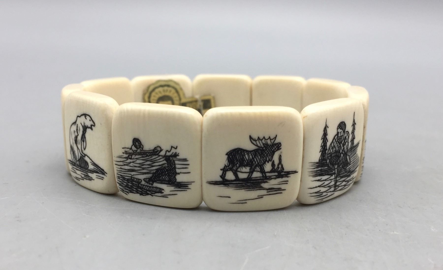1970s Alaskan Eskimo Ivory Bracelet