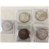 Image 2 : Group of Five Morgan Silver Dollars