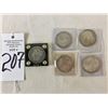Image 3 : Group of Five Morgan Silver Dollars
