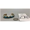 Image 8 : Mid Century Five Stone Turquoise Bracelet