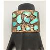 Image 1 : Unique Copper and Turquoise Bracelet