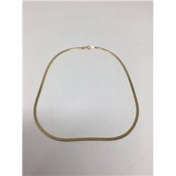 14kt G.P Herringbone Necklace 15â€