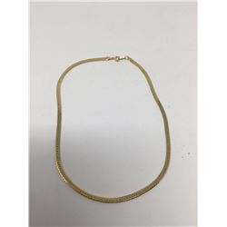 14kt G.P Herringbone Necklace 15â€