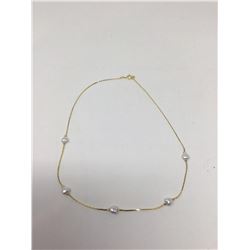 14kt G.P and Perl Necklace 15â€