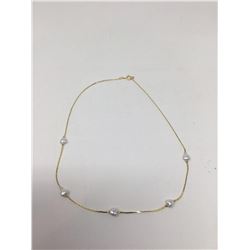 14kt G.P and Perl Necklace 15â€