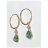 Image 1 : 14K Yellow Gold Emerald(1.5ct) Diamond(0.23ct) Earrings (~weight 0.82g), Made in Canada, Appraised R