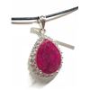 Image 3 : Silver Ruby(8ct) White Topaz(1.35ct) Pendant (~weight 7.6g), Appraised Retail $950 (Estimated Sellin