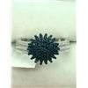 Image 2 : Silver Blue Diamond(0.5ct) Ring (~Size 6.5)(Ring is resizable for $40) (~weight 7.3g), Appraised Ret