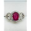 Image 2 : Silver Ruby Cubic Zirconia Ring, Suggested Retail Value $100