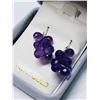 Image 3 : 14K White Gold Amethyst(14ct) Earrings, Suggested Retail Value $800 (Estimated Selling Price from $1