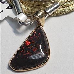 14K Yellow Gold Ammolite Pendant, Suggested Retail Value $800 (Estimated Selling Price from $120 to 