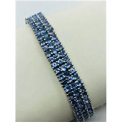 Silver Tanzanite(18.1ct) Bracelet (~weight 31.9g), Suggested Retail Value $1600 (Estimated Selling P