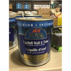 Ace Royal Touch Interior Eggshell Wall and Trim Acrylic Latex Enamel Ultra White (3.79L)