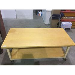 Wheeled Wooden Prep Table