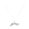 Image 2 : 1.20 ctw Diamond "Cuba" Motif Pendant with Chain - 14KT White Gold and Silver