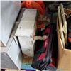 Image 3 : 3 METAL CASES, EXTENSION CORD, AND HUSKY TOOL BAG
