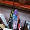 Image 2 : BASKET OF NEW PINS, FISHING RODS, AND KITES