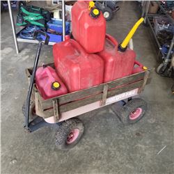 WAGON AND JERRY CANS
