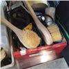 Image 3 : TOOL BOXES AND BUCKET OF BRUSHES AND SHOP SUPPLIES