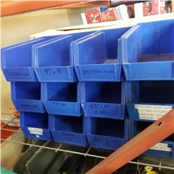 12 BLUE PARTS BINS