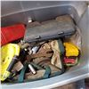 Image 3 : LARGE GREY TOTE OF TOOLS AND SOCKETS
