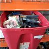 Image 1 : RED TOTE OF VIDEO GAMES AND DVDS