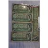 Image 2 : 6 CANADIAN 1 DOLLAR BILLS 1967