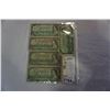 Image 2 : 5 CANADIAN 1 DOLLAR BILLS THREE 1954, TWO 1967
