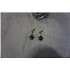 Image 4 : 2 JADE EARRINGS STAMPED 14K