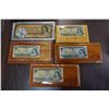 Image 1 : DECORATIVE CANADAIAN BILL PLAQUES AND 1000 DOLLAR BILL CLOCK