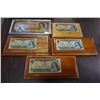Image 3 : DECORATIVE CANADAIAN BILL PLAQUES AND 1000 DOLLAR BILL CLOCK
